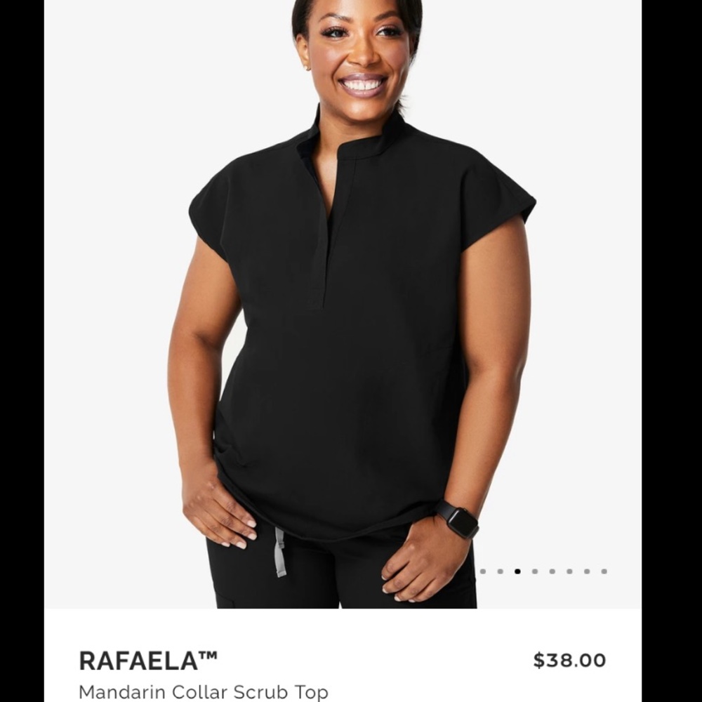 FIGS Mandarin Collar Scrub Top